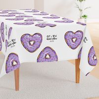 cut and sew - heart shaped donuts- purple with sprinkles - fat quarter project