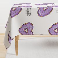 cut and sew - heart shaped donuts- purple with sprinkles - fat quarter project