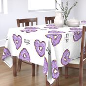 cut and sew - heart shaped donuts- purple with sprinkles - fat quarter project