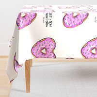 cut and sew - heart shaped donut pillows- bright pink with sprinkles