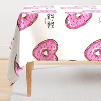 cut and sew - heart shaped donut - med pink with sprinkles