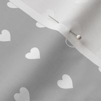 White Hearts on Gray – Love Heart Valentines Day
