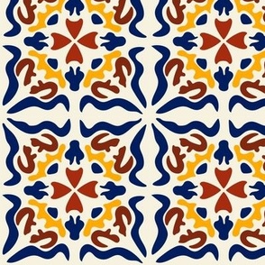 SpanishTiles:  Los cuadrados son círculos- multi color