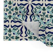   SpanishTiles: Los cuadrados son círculos-Verde