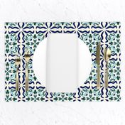   SpanishTiles: Los cuadrados son círculos-Verde