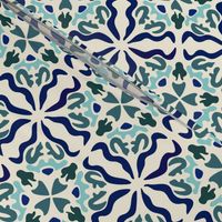   SpanishTiles: Los cuadrados son círculos-Verde