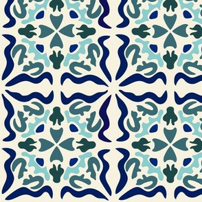   SpanishTiles: Los cuadrados son círculos-Verde