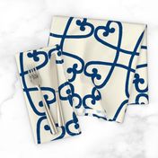 Spanish tile loop blue on clay