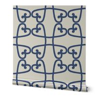 Spanish tile loop blue on clay