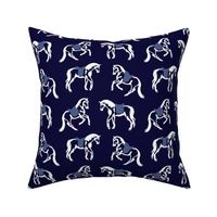 Dancing horses, Dark Blue 