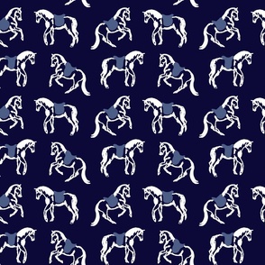 Dancing horses, Dark Blue 