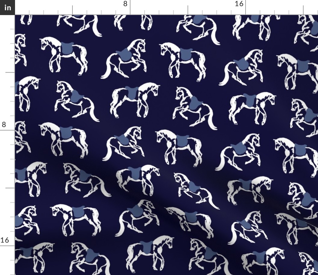 Dancing horses, Dark Blue 