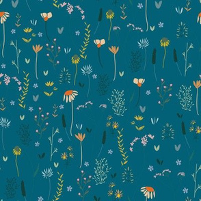 Wildflowers in the Air Teal