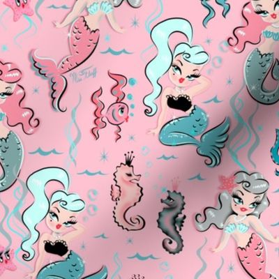 Babydoll Mermaids-Pink - LARGE