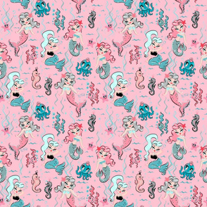 Babydoll Mermaids-Pink-MEDIUM
