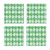 Argyle watercolor - green