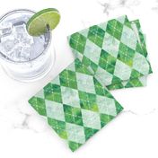 Argyle watercolor - green