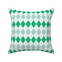 Argyle - dark mint and green