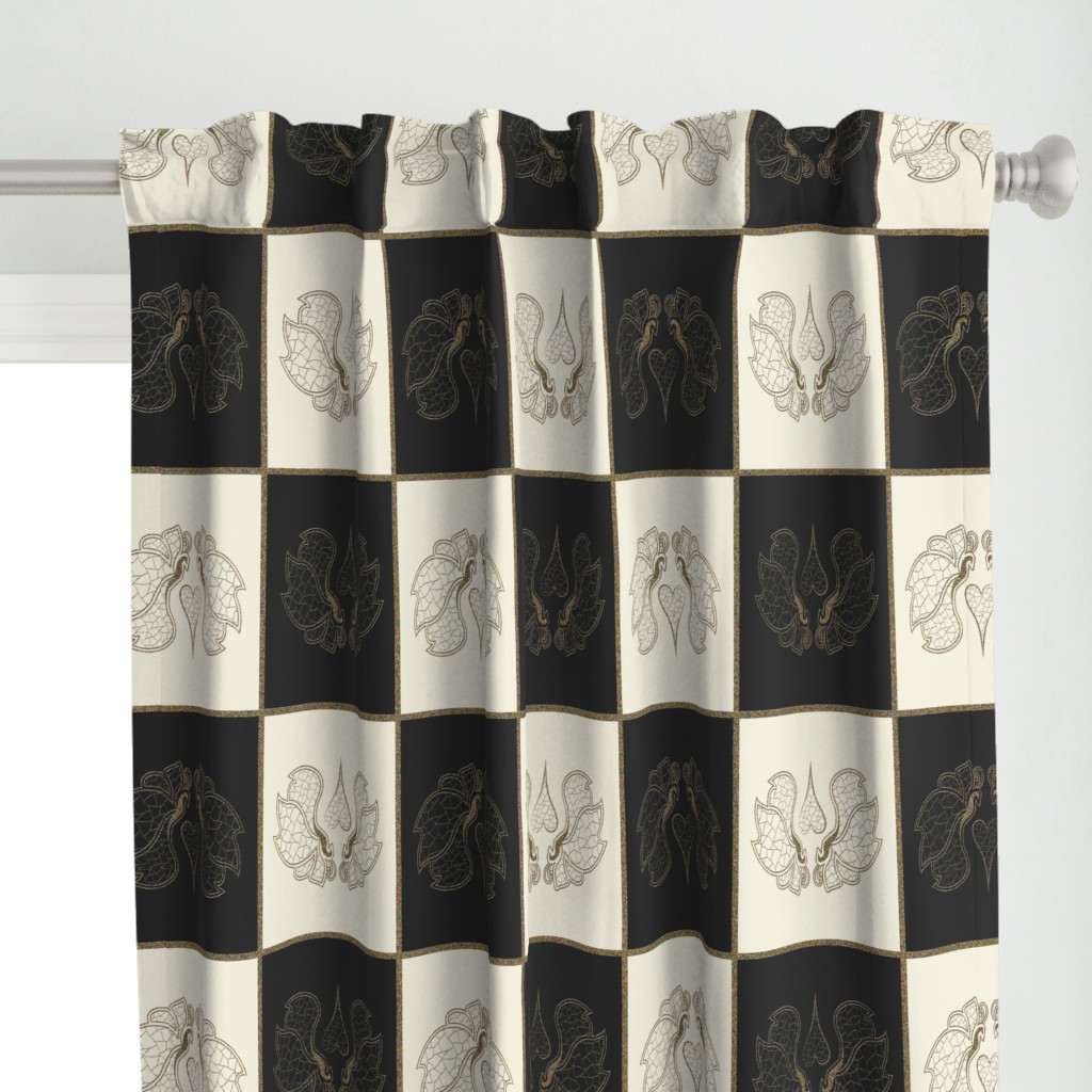 Art butterfly chess, pristine & black
