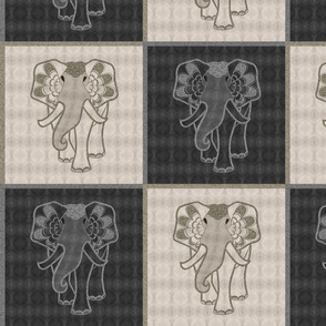 Art elephant chess, light & dark