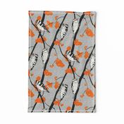 Woodpeckers with Orange Berries - 36cm repeat