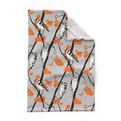 Woodpeckers with Orange Berries - 36cm repeat