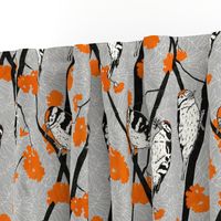 Woodpeckers with Orange Berries - 36cm repeat