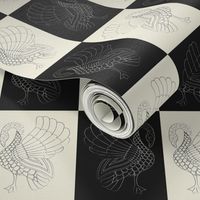 Art swan chess pristine/black