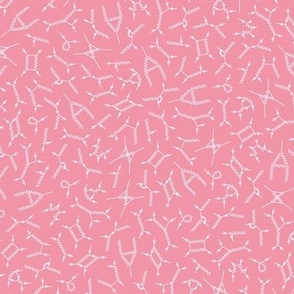 Feynman Ditzy - White on Pink