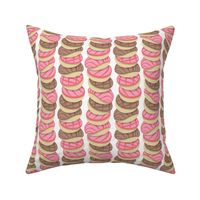 Small scale // Mexican pan dulce // white background pink conchas 