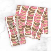 Small scale // Mexican pan dulce // white background pink conchas 