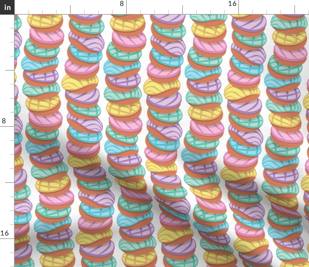 Small scale // Mexican pan dulce // white background pastel conchas 