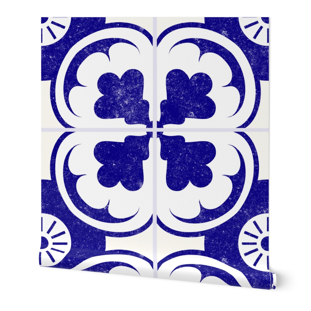 Spanish Tiles in Mediterranean Blue