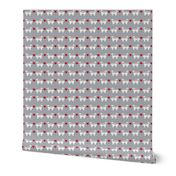 havanese love hearts valentines dog breed pure breed fabric grey