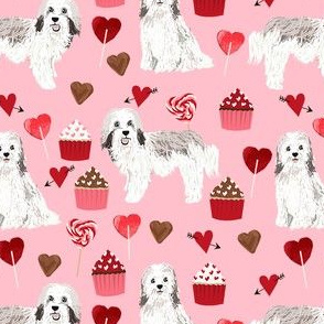 havanese valentines day love cupcakes hearts dog breed pure breed fabric pink