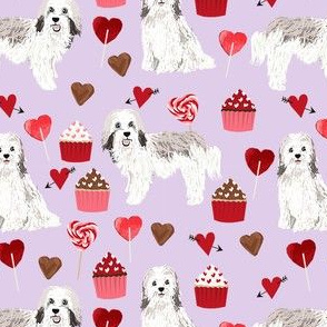 havanese valentines day love cupcakes hearts dog breed pure breed fabric purple