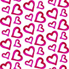  Valentine's Day Pink Watercolor Hearts Cute Valentines Day - Valentines Day - Valentines Day Fabric