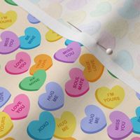 Valentines Day Candy Hearts - Valentines Day - Valentines Day Fabric