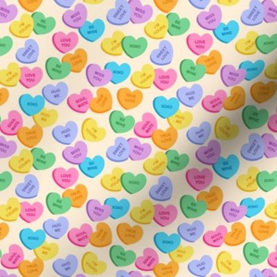 Valentines Day Candy Hearts - Valentines Day - Valentines Day Fabric