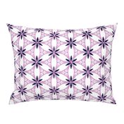 Snow Lily Lattice - Orchid & Navy