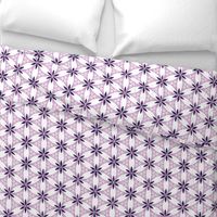 Snow Lily Lattice - Orchid & Navy