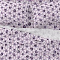 Snow Lily Lattice - Orchid & Navy