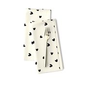 Valentine's Day Black and White Stripes with Hearts Cute Valentines Day