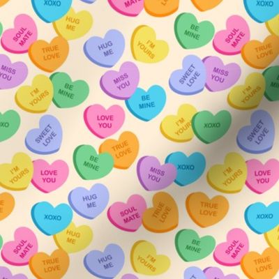 Valentine's Day Candy Hearts Cute Valentines Day - Valentines Day - Valentines Day Fabric