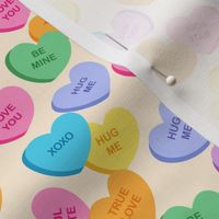 Valentine's Day Candy Hearts Cute Valentines Day - Valentines Day - Valentines Day Fabric