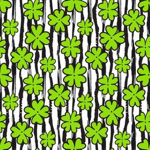 Saint Patrick's Day, Cute Four Leaf Clover  and Stripes St. Patricks Day