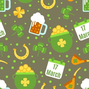 Saint Patrick's Day, Clover, Pot of Gold, Beer Mug St. Patricks Day