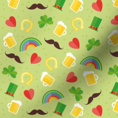 Saint Patrick's Day, Cute Boots, Coins, Clover, Rainbow, Beer, Mustache, Hearts St. Patricks Day