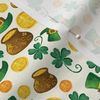 Saint Patrick's Day, Leprechaun Hat Pot of Gold Cute Clover St. Patricks Day