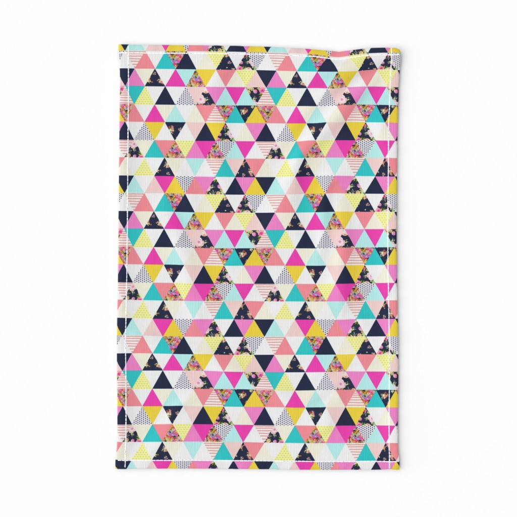 Colorful Summer Floral Triangle (SMALL print)